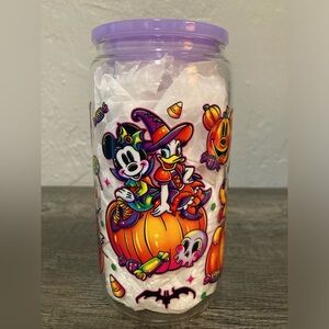 Disney Halloween Mickey Mouse Glass Tumbler